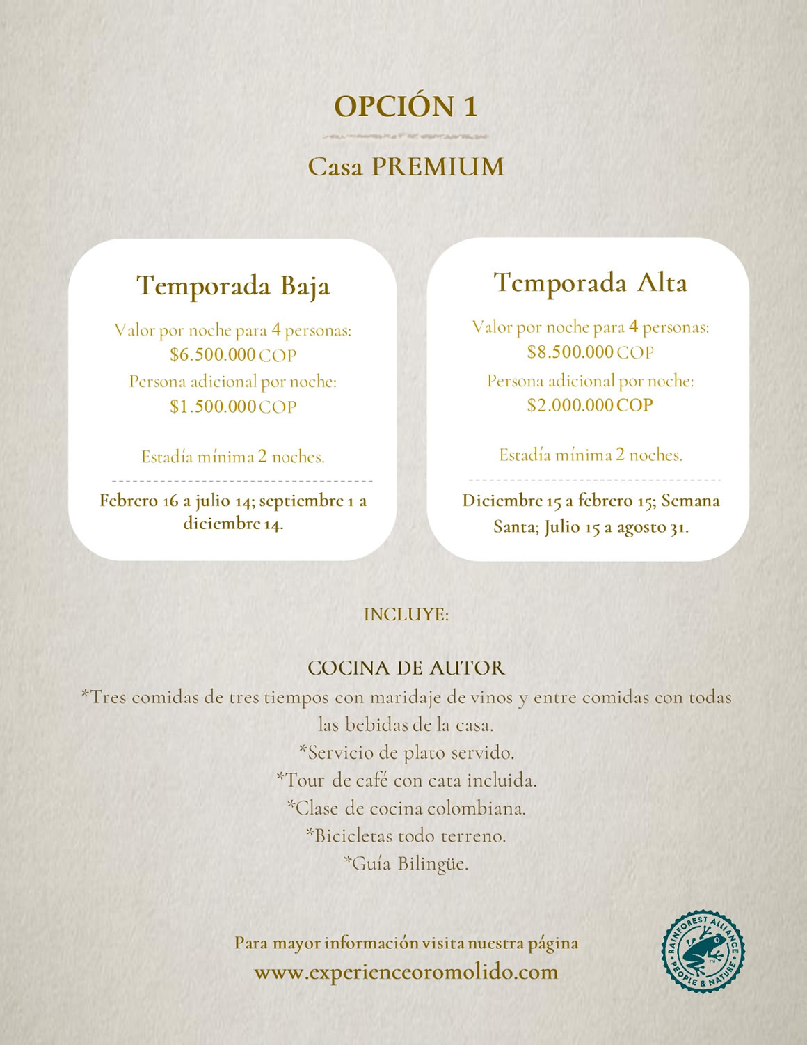 Opción 1 - Casa Premium