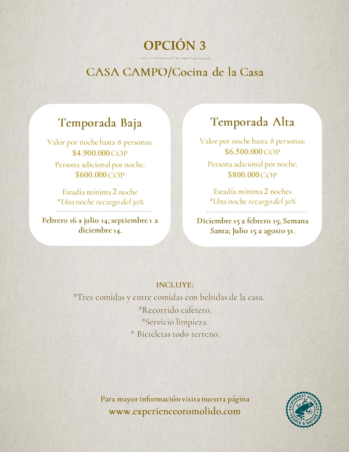 Opción 3 - Casa Campo, cocina de la casa