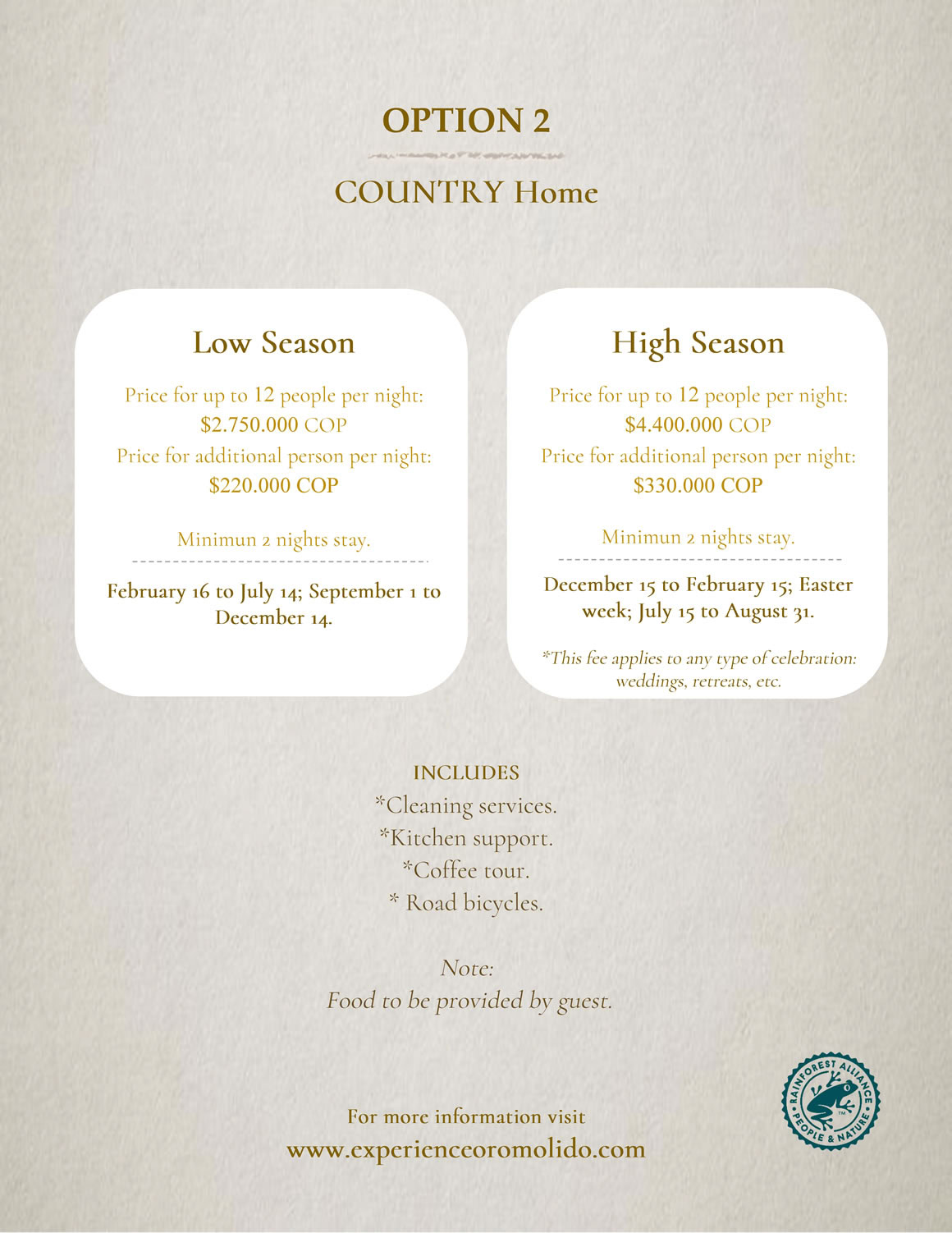 Option 2 - Country Home