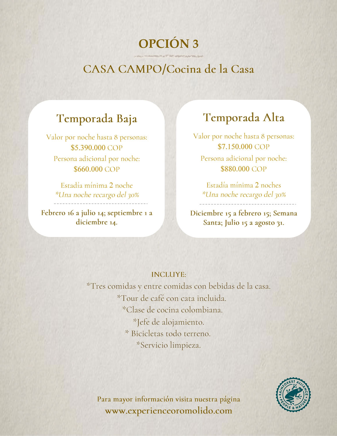 Opción 3 - Casa Campo, cocina de la casa